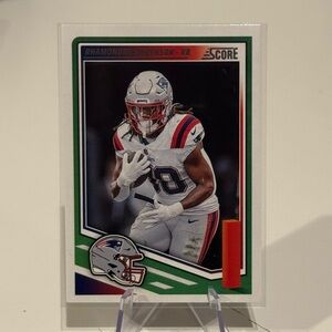 🔥 2025 Rhamondre Stevenson Panini Score Card. New England Patriots.